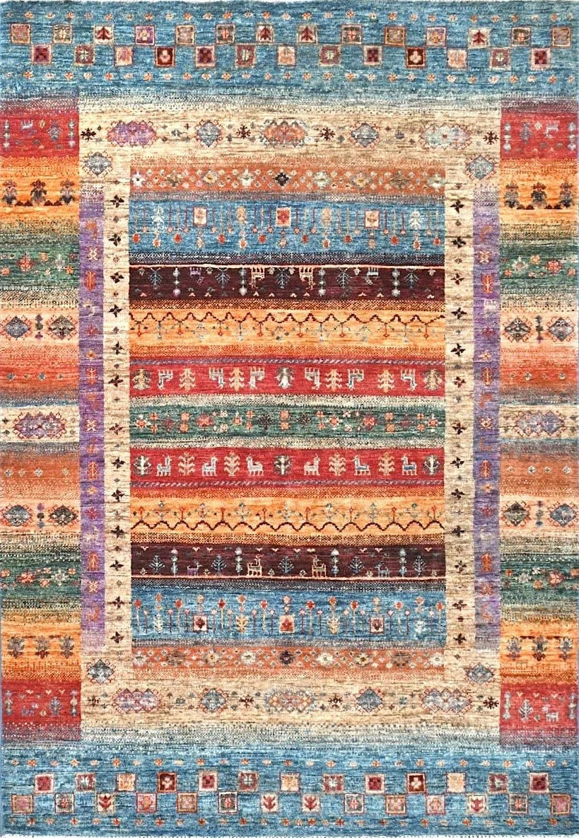 4x6 Gabbeh Afghan Tribal Rug