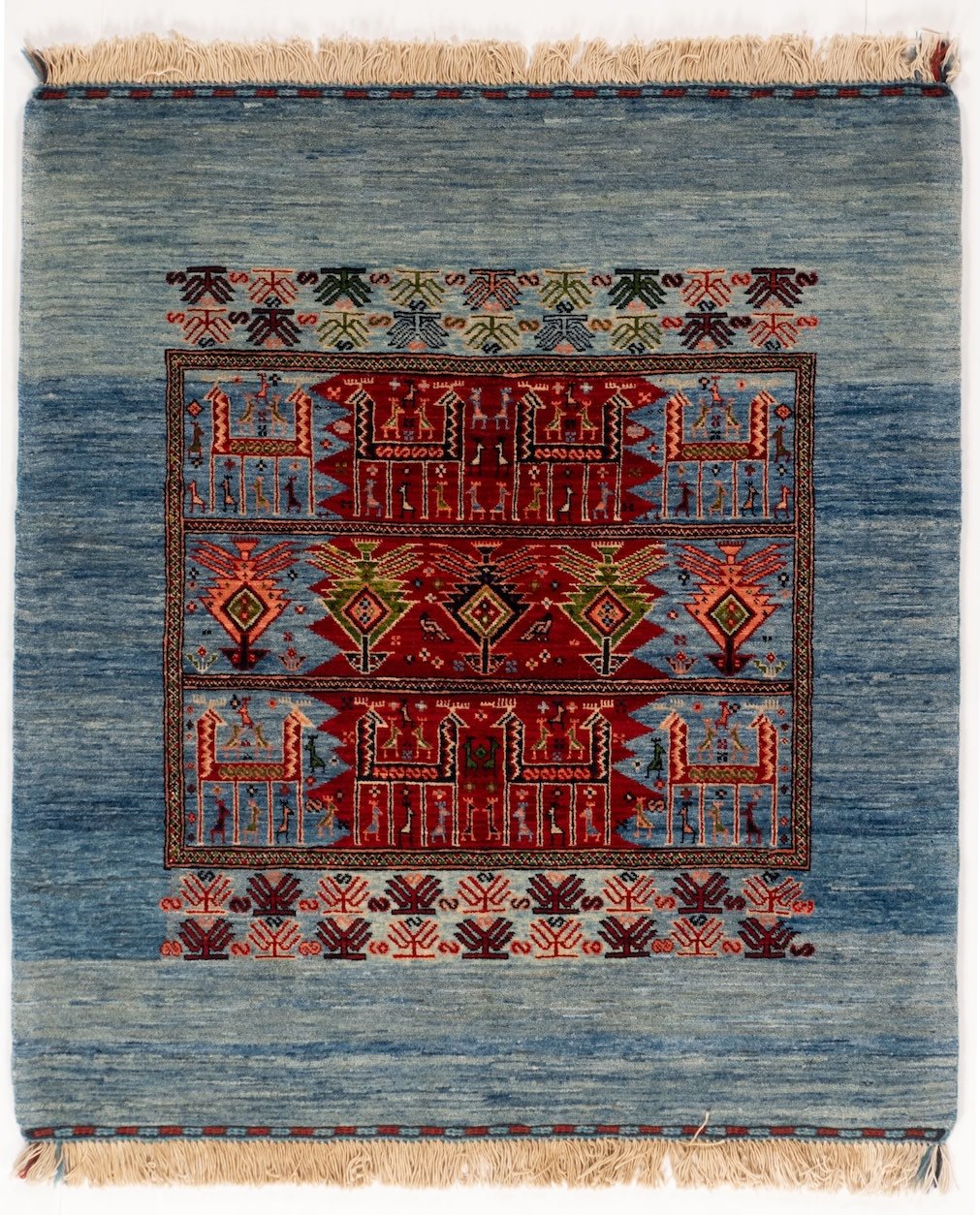 Square/Round Qashqaii Persian Tribal Rug