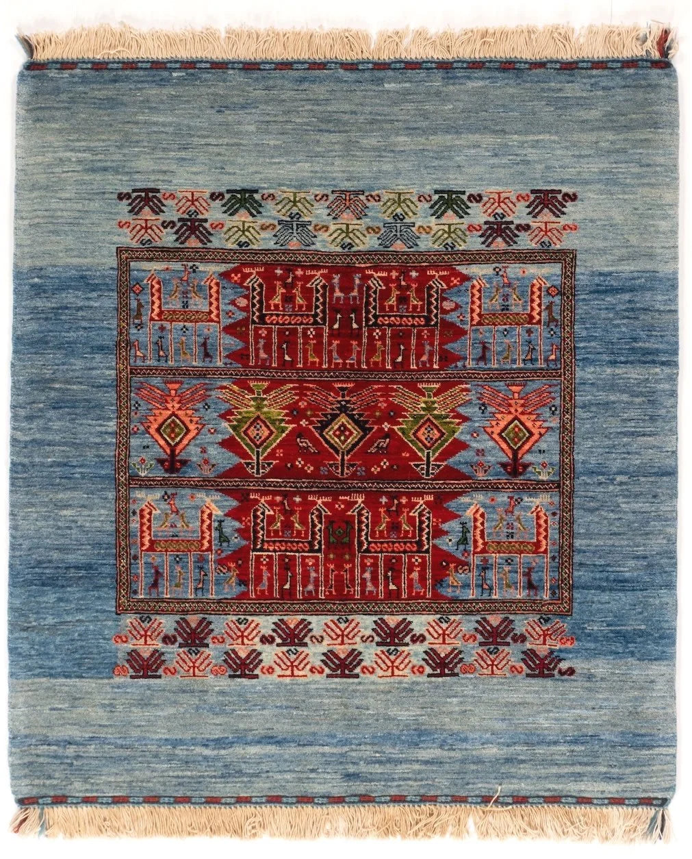 3'8"x4' Qashqaii, Tribal