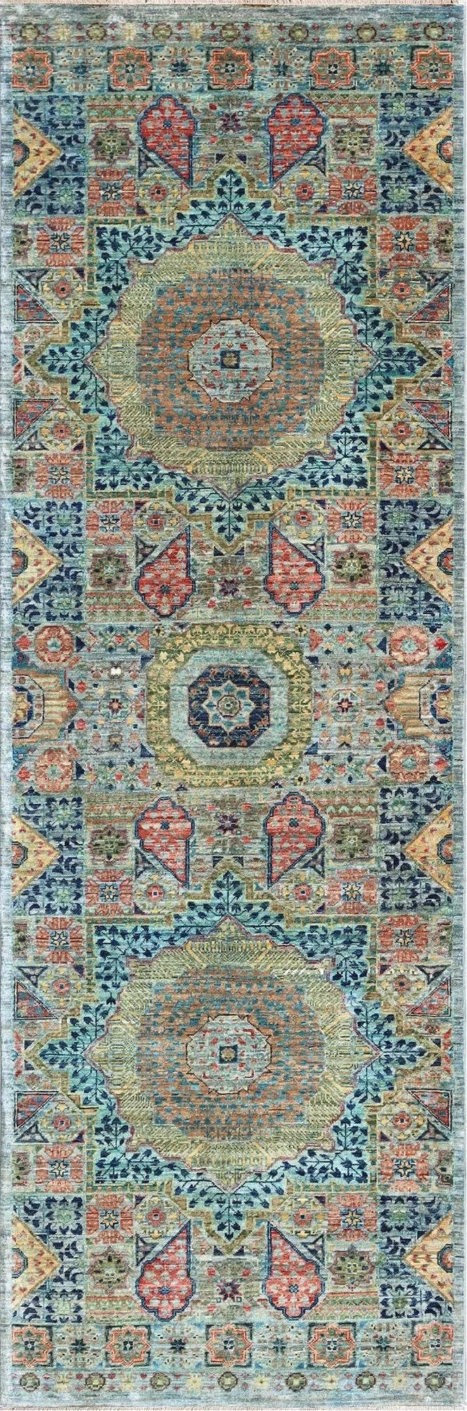 Runner Mamluk Afghan Traditional Rug