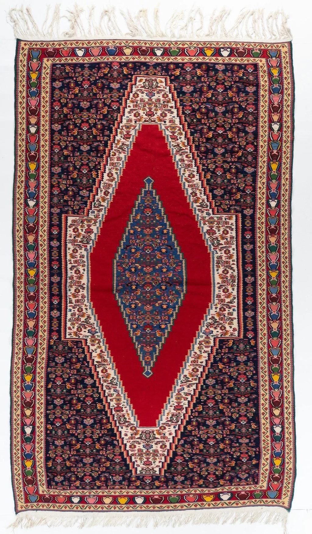 5x8 Senneh Persian Tribal Rug