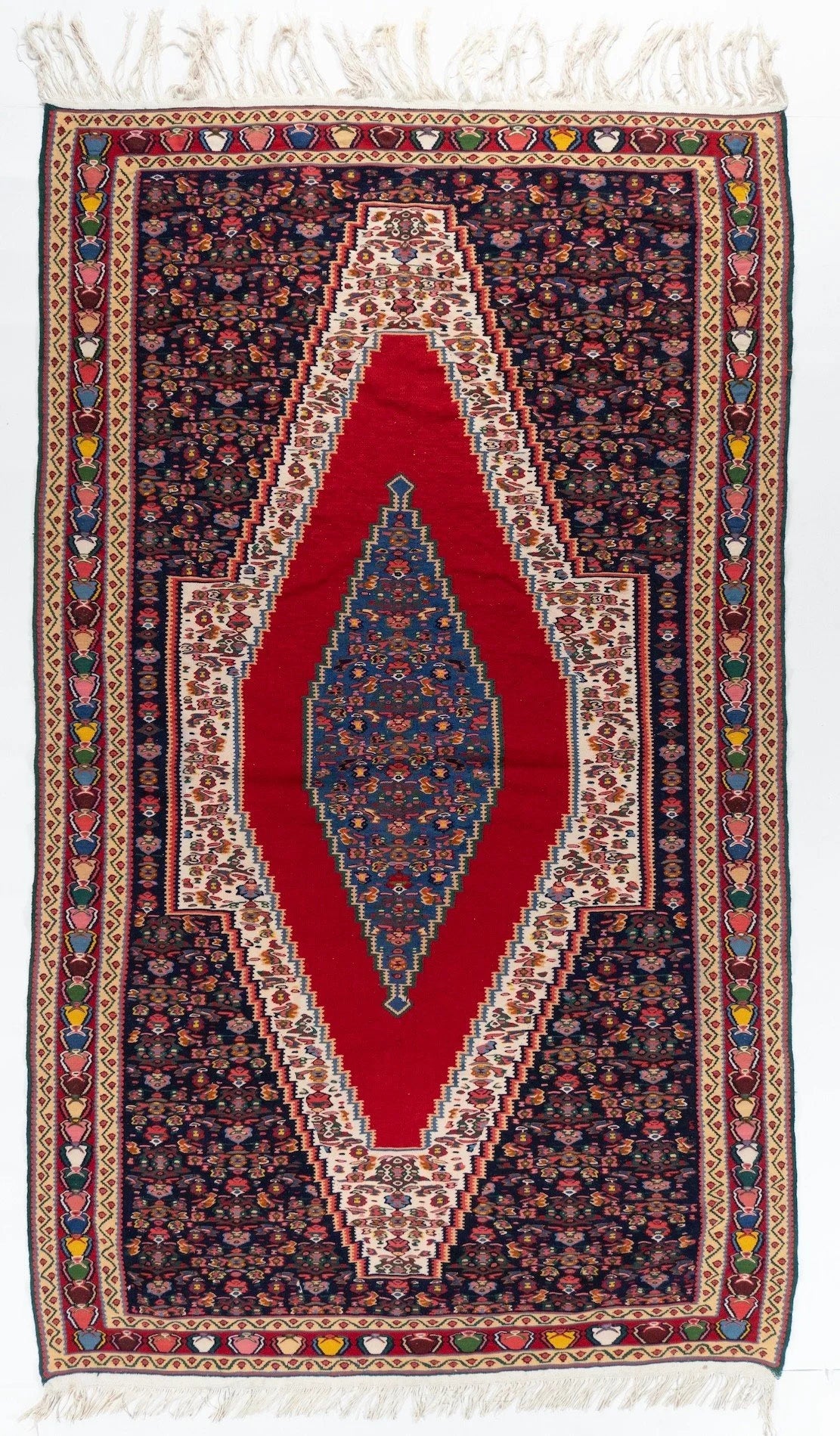 5x8 Senneh Persian Tribal Rug