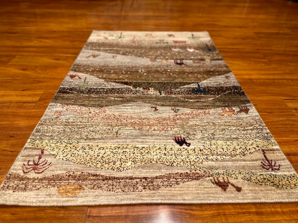 3'2"x4'11" Luri Gabbeh, Tribal