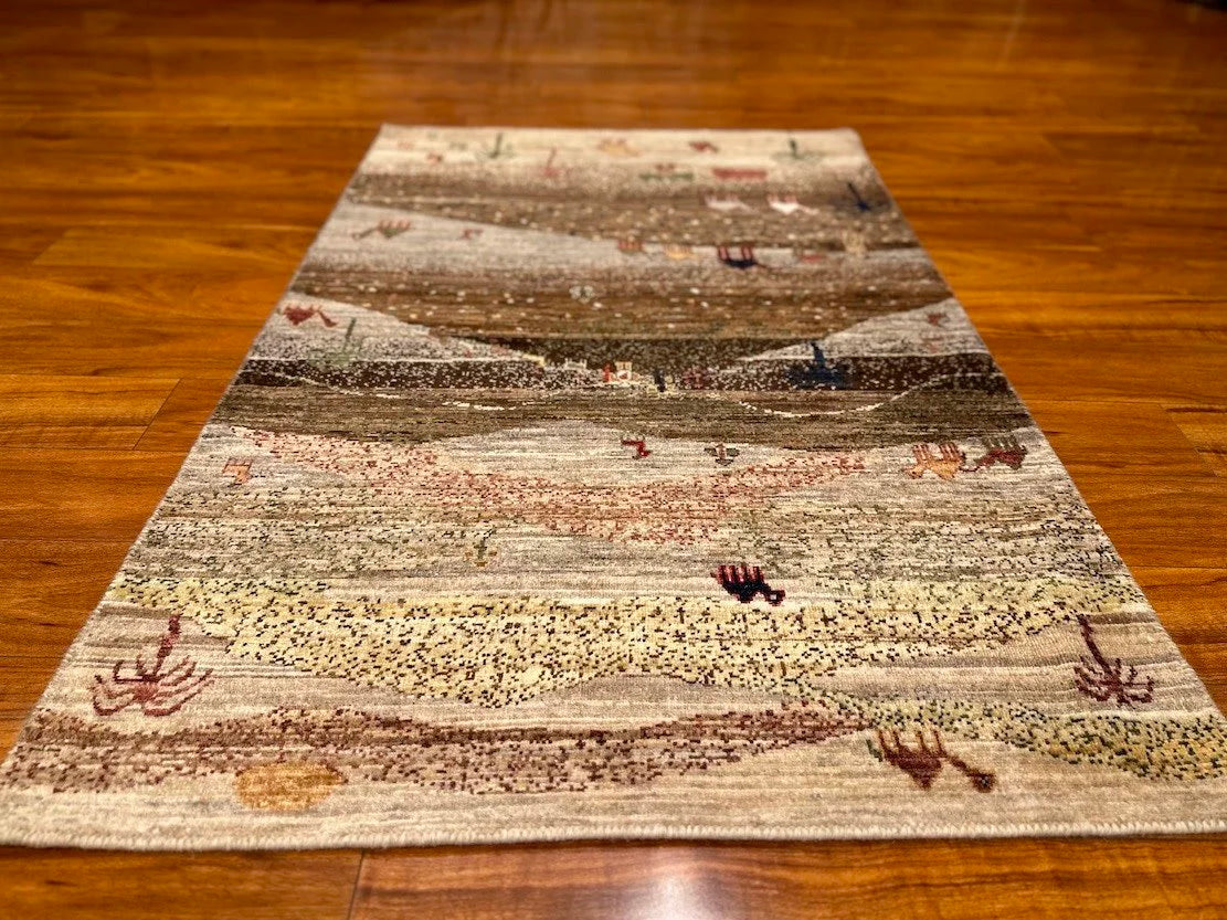3'2"x4'11" Luri Gabbeh, Tribal