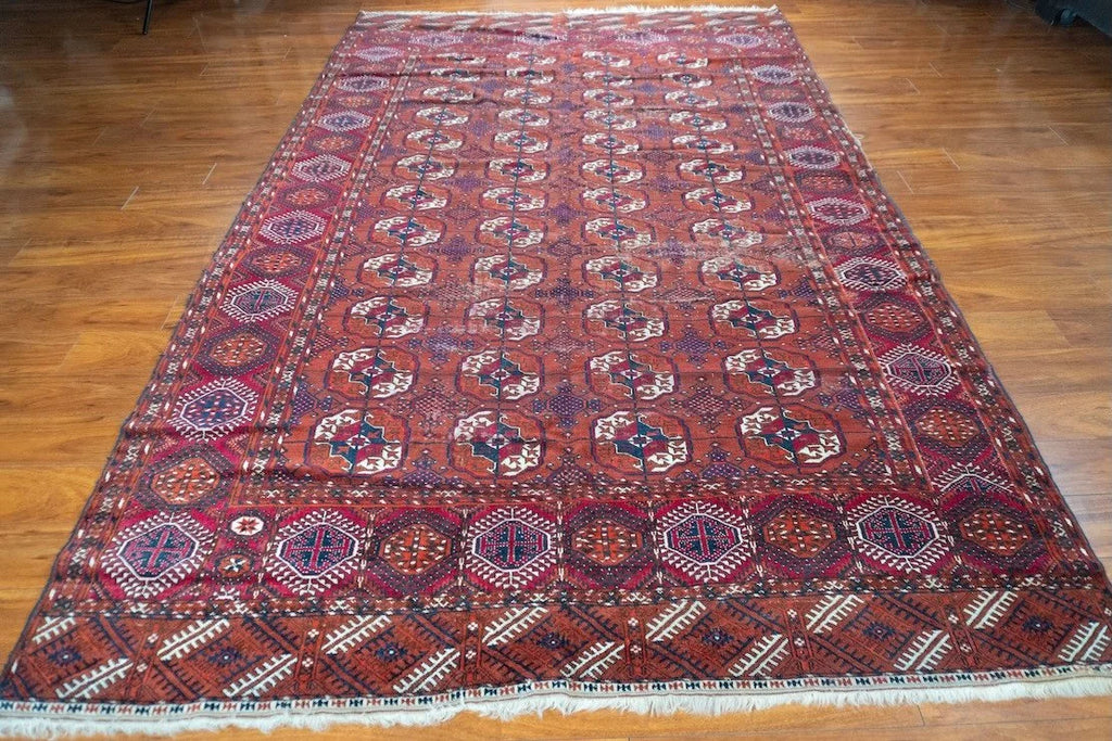 6'4"x10'4" Turkmen, Antique