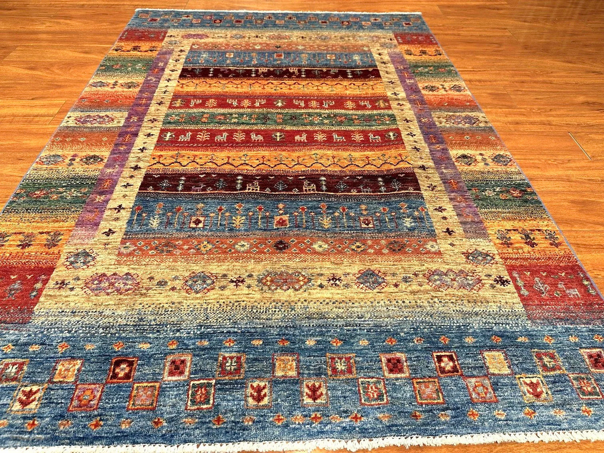 4'3"x6'1" Gabbeh, Tribal