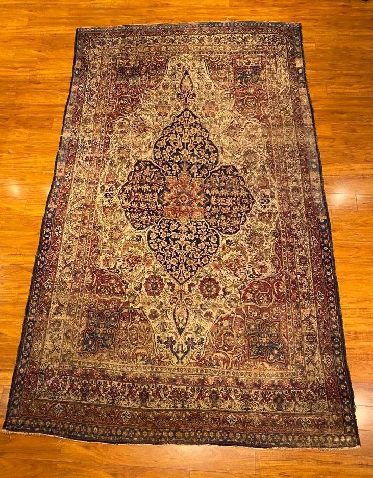 7'4"x12'5" Kerman, Antique