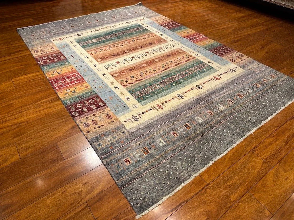 5'8"x8'7" Gabbeh, Tribal