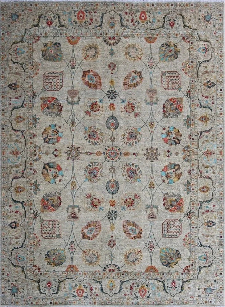 10x14 Tabriz Afghan Traditional Rug