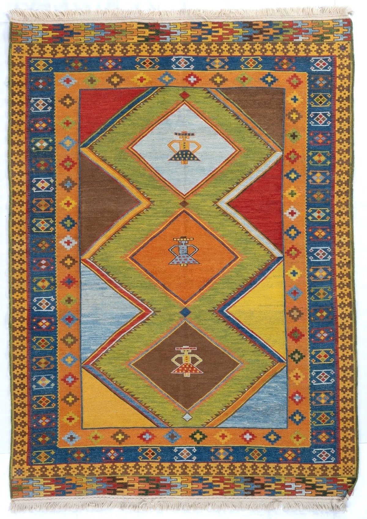 5x7 Qashqaii Persian Tribal Rug