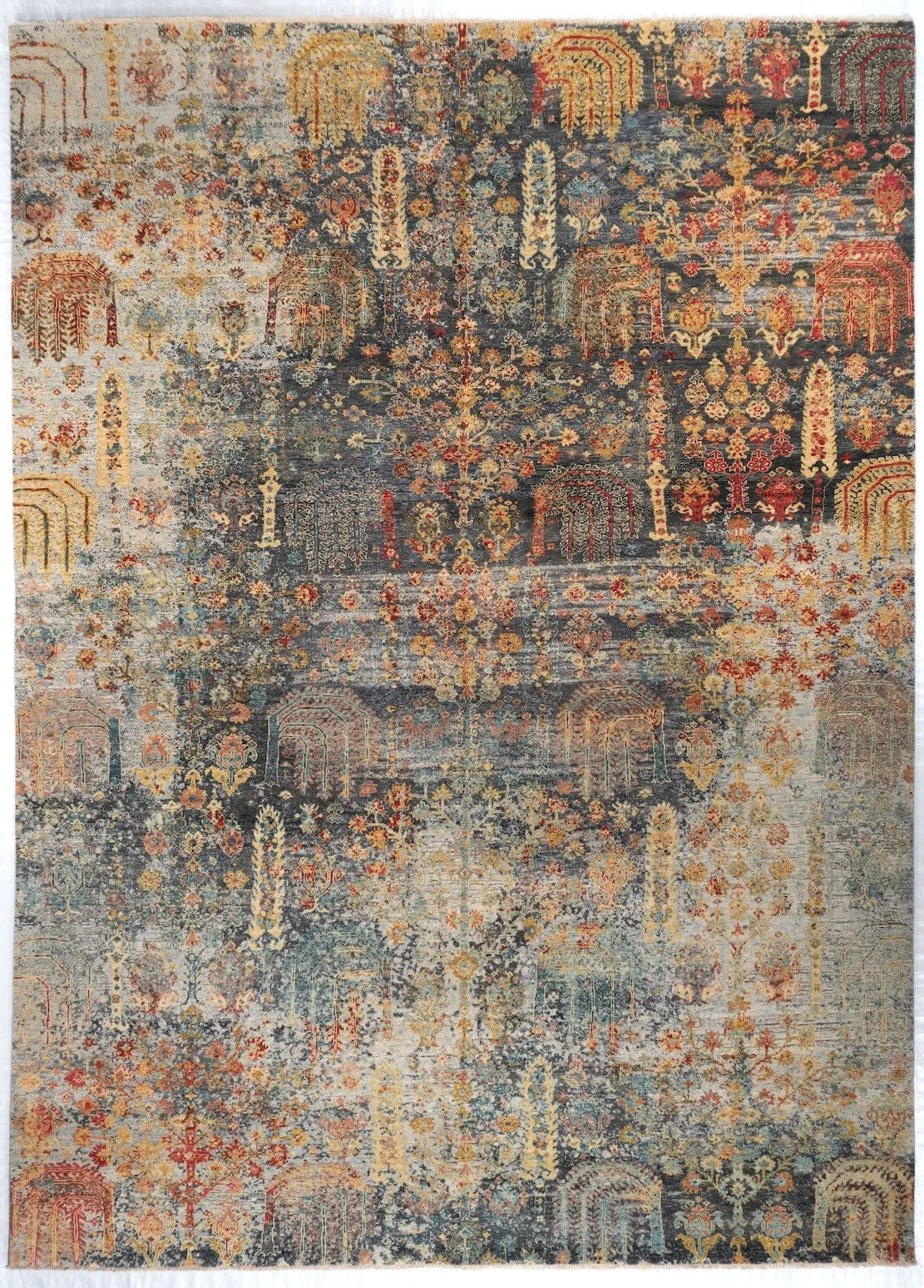 9x12 Fin Indian Transitional Rug