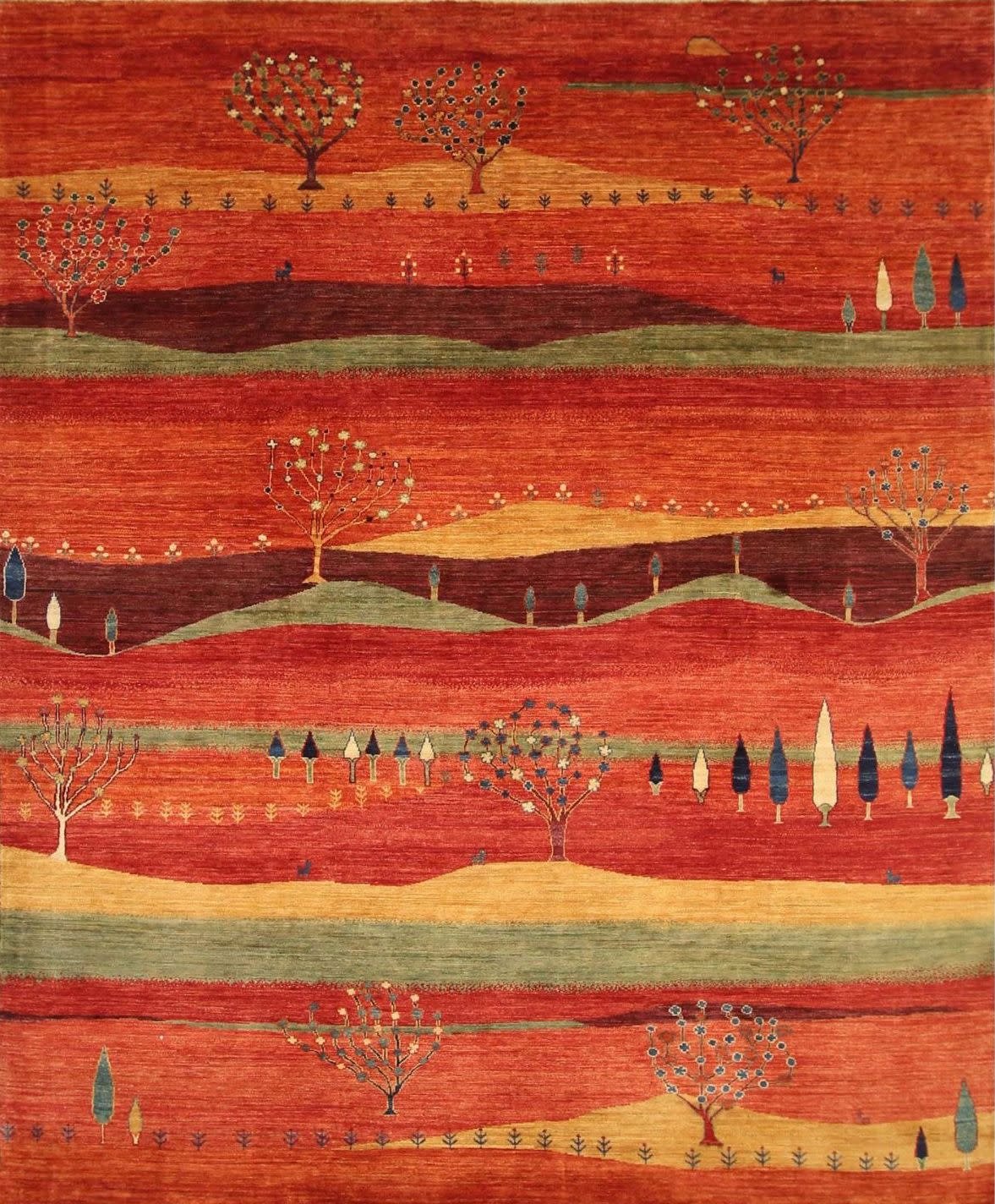 8x10 Gabbeh Afghan Tribal Rug