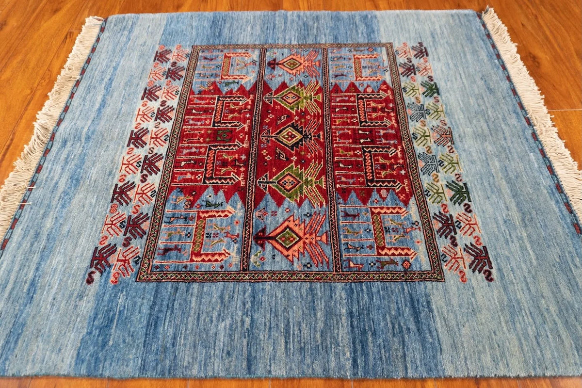 3'8"x4' Qashqaii, Tribal