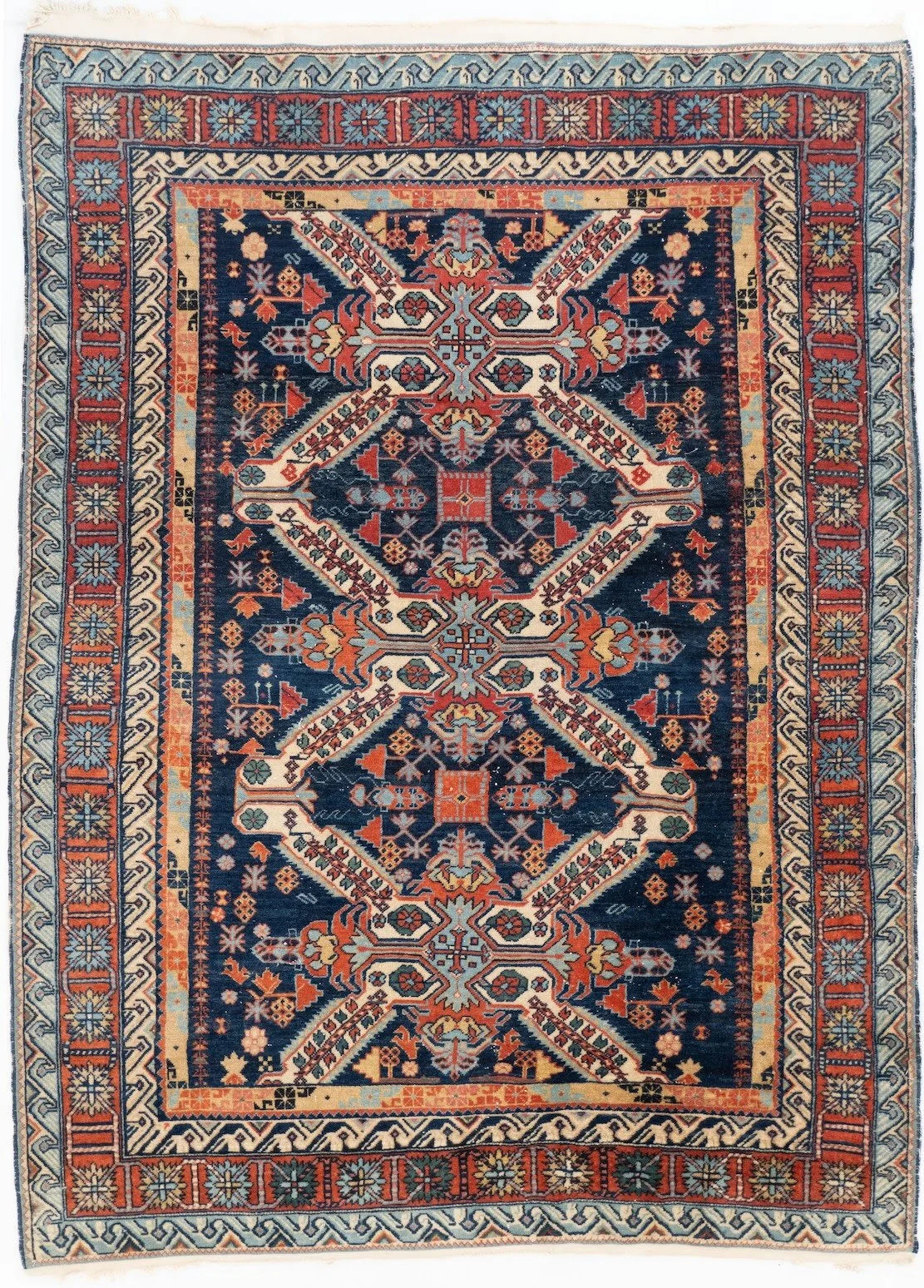 4x6 Caucasian Afghan Tribal Rug