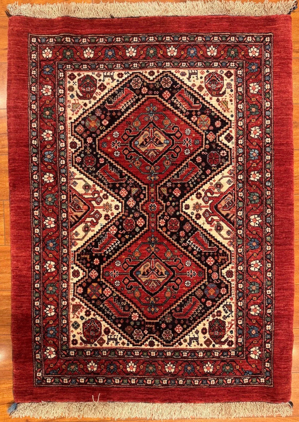 2'11"x3'11" Qashqaii, Tribal (Mah-bas)