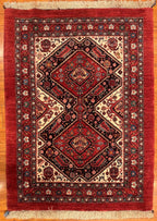 2'11"x3'11" Qashqaii, Tribal (Mah-bas)