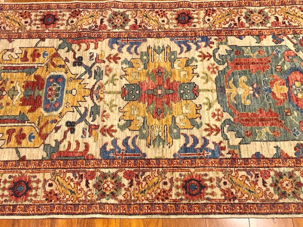 3'3"x20'1" Heriz, Tribal