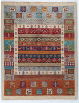 5'1"x6'5" Gabbeh, Tribal