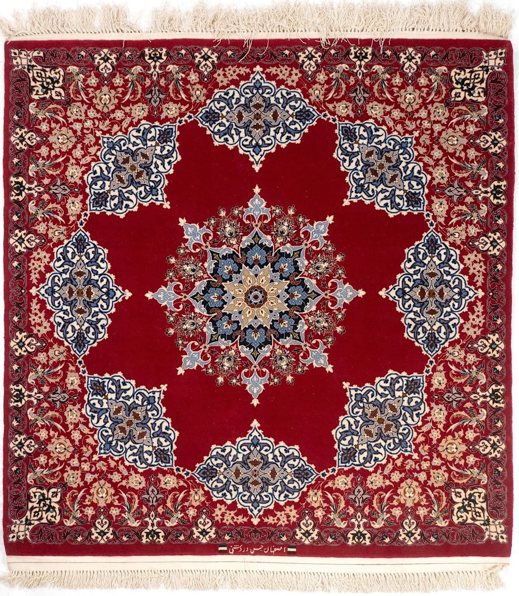 Square/Round Isfahan Persian Traditional Rug