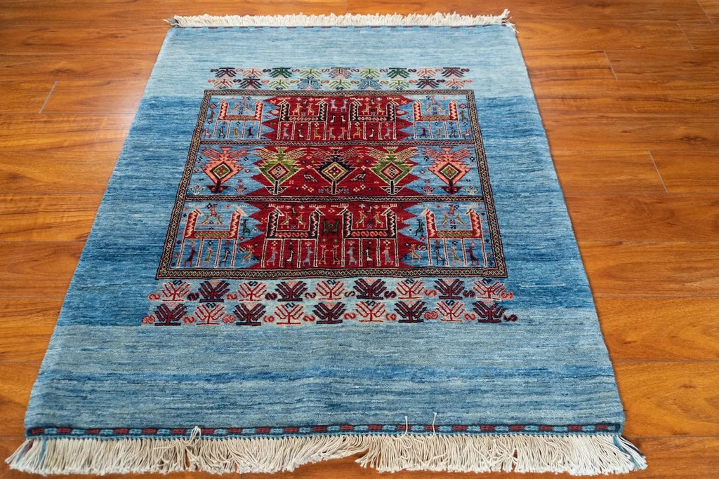 3'8"x4' Qashqaii, Tribal