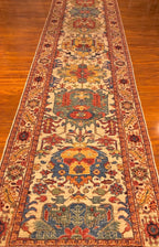 3'3"x20'1" Heriz, Tribal