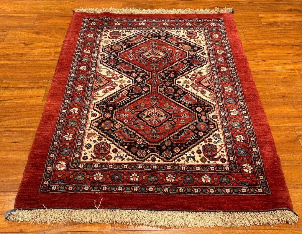2'11"x3'11" Qashqaii, Tribal (Mah-bas)