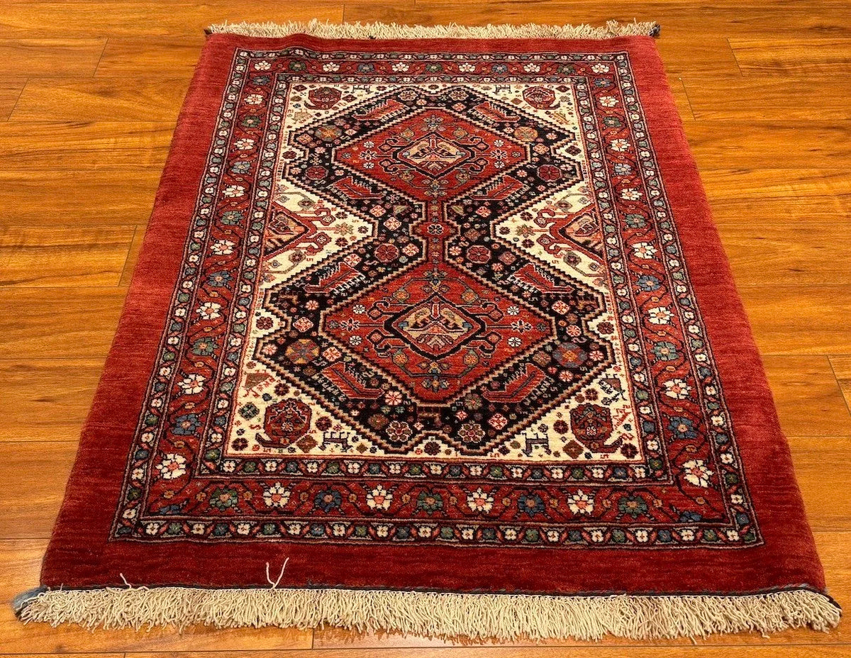 2'11"x3'11" Qashqaii, Tribal (Mah-bas)