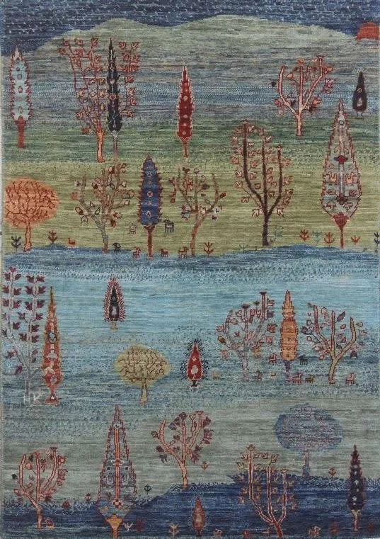 3x5 Gabbeh Afghan Tribal Rug