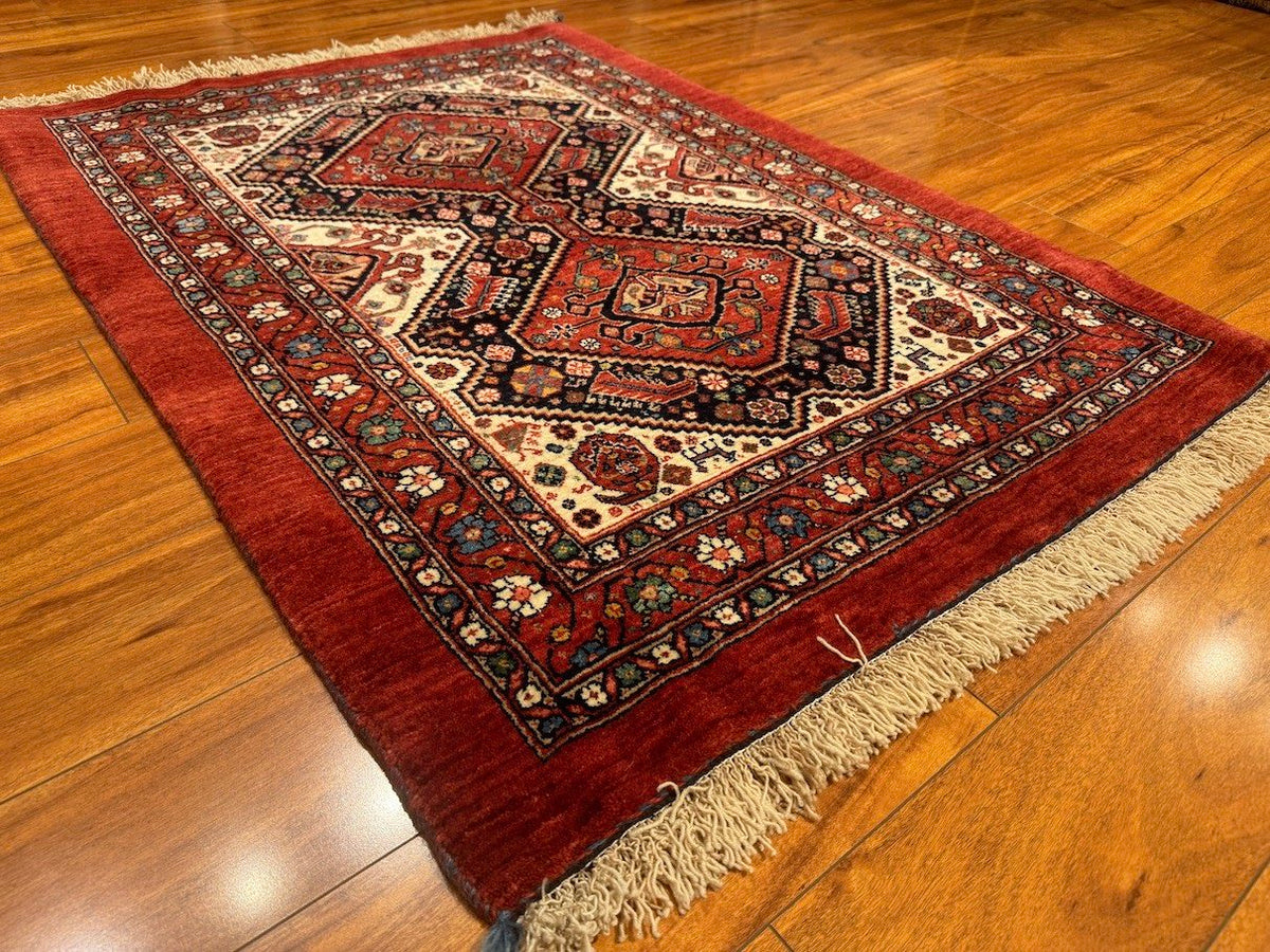 2'11"x3'11" Qashqaii, Tribal (Mah-bas)