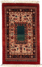2x3 Qahqaii Persian Tribal Rug