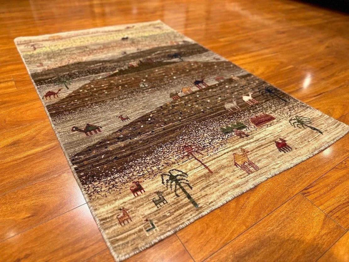 3'2"x4'11" Luri Gabbeh, Tribal