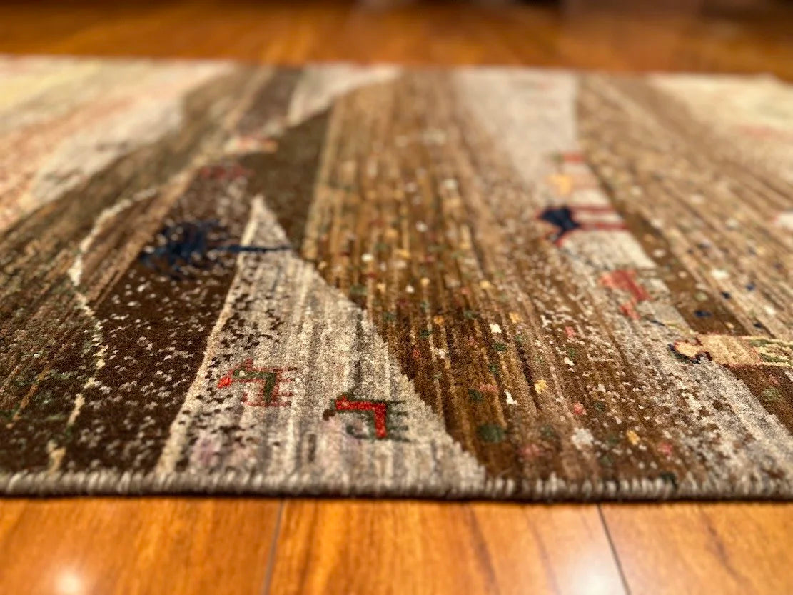 3'2"x4'11" Luri Gabbeh, Tribal