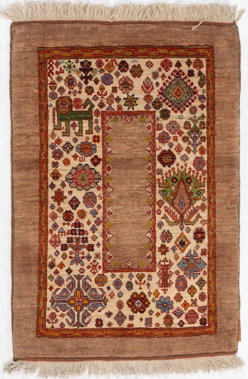 2x3 Qashqaii Persian Tribal Rug