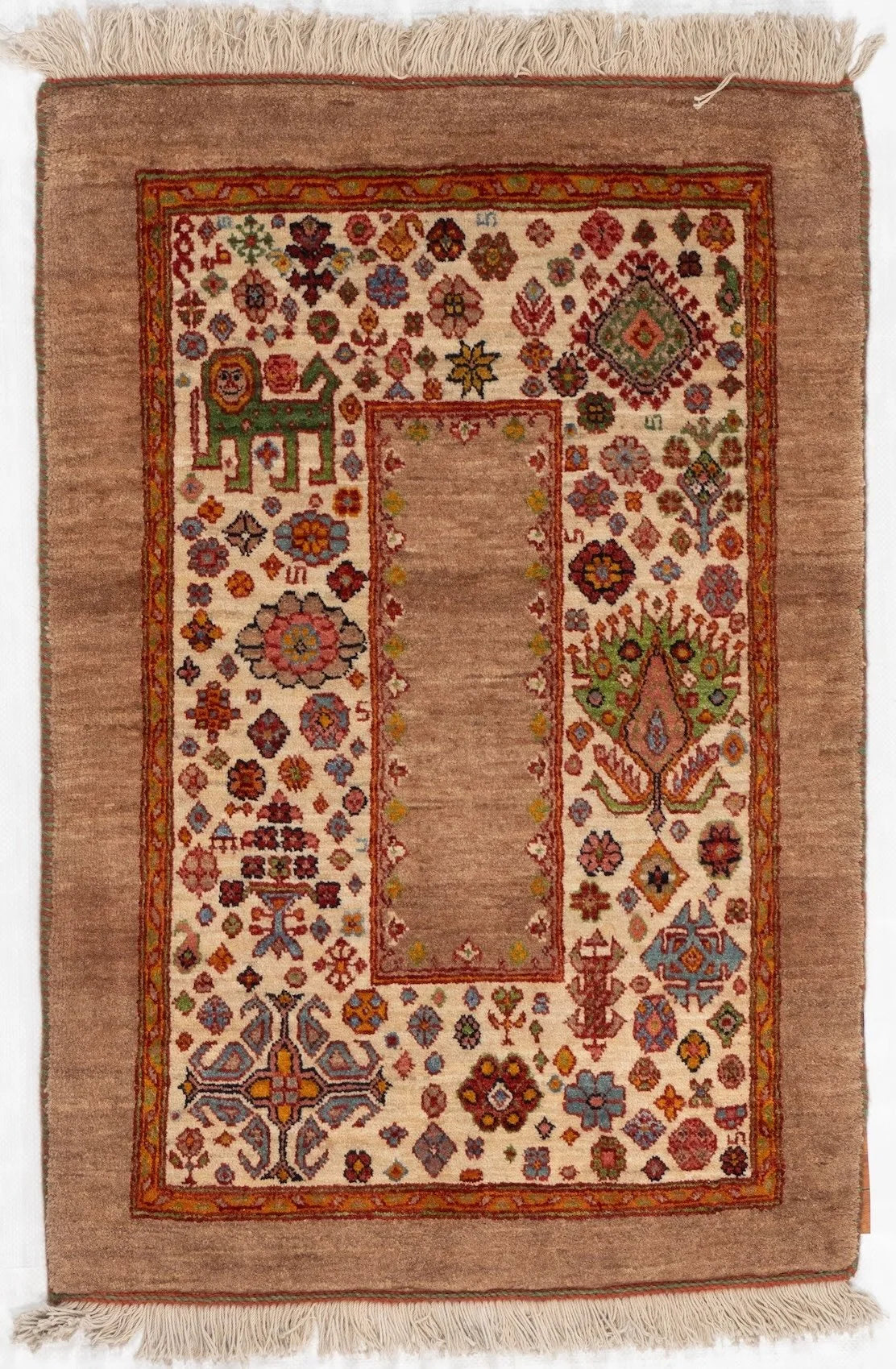 2x3 Qashqaii Persian Tribal Rug