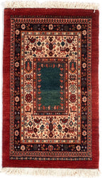 2x3 Qashqaii Persian Tribal Rug