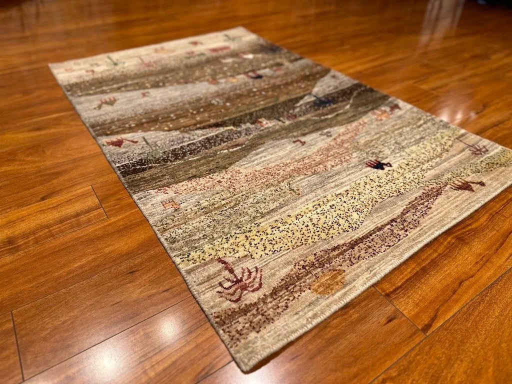 3'2"x4'11" Luri Gabbeh, Tribal