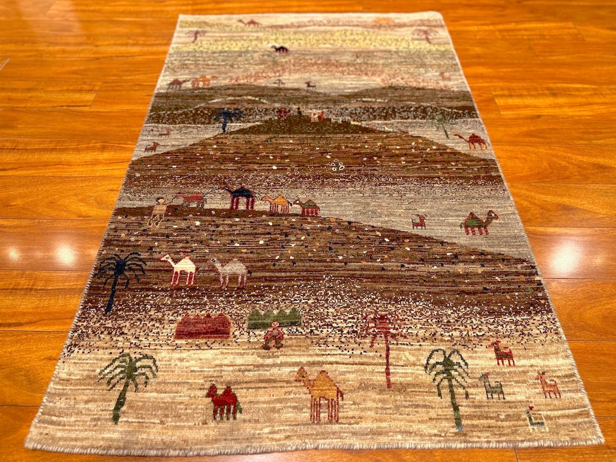 3'2"x4'11" Luri Gabbeh, Tribal
