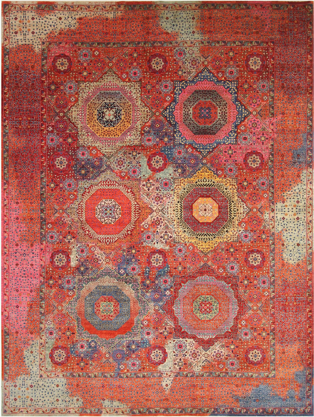 9x12 Mamluk Afghan Transitional Rug