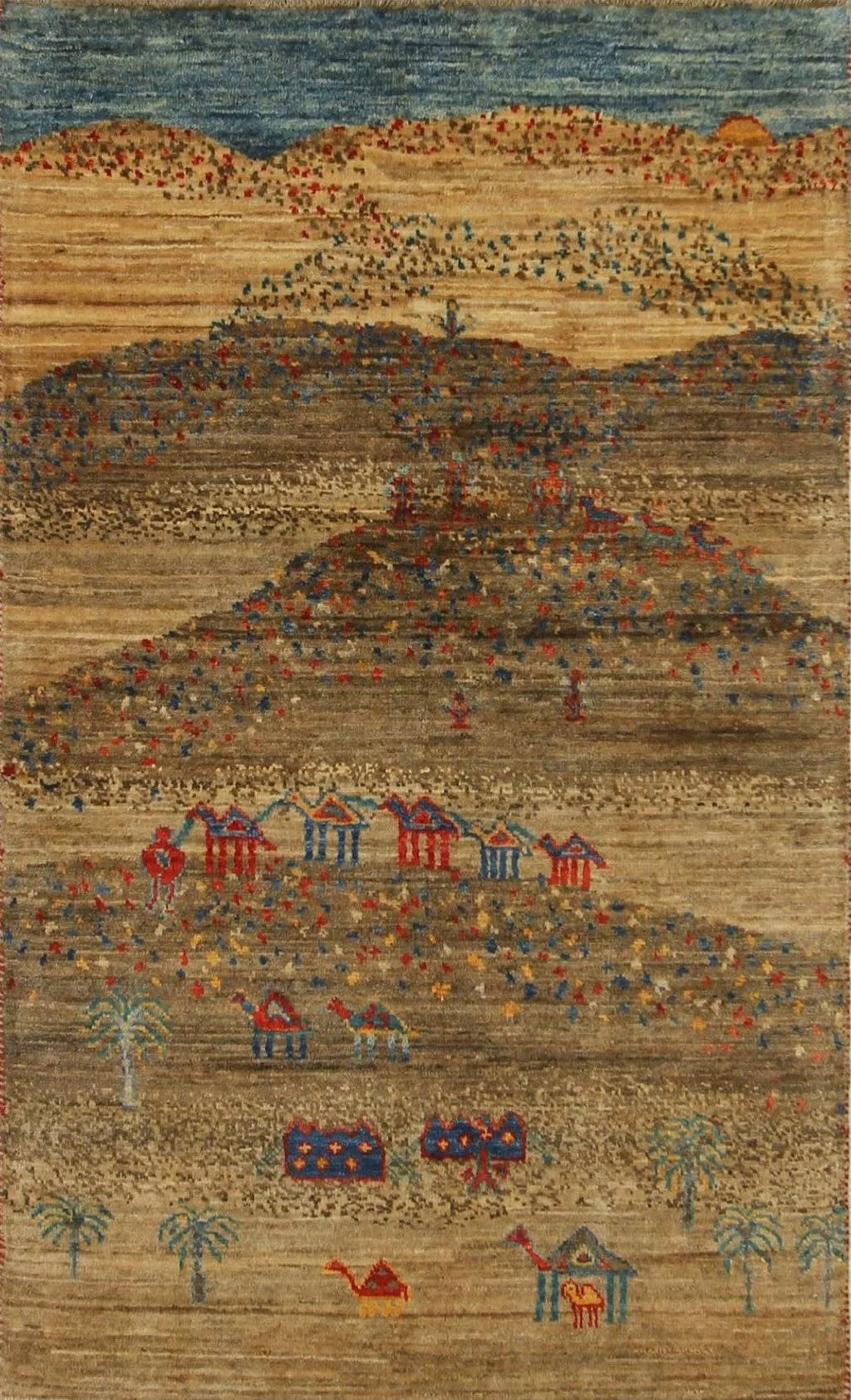 3x5 Gabbeh Afghan Tribal Rug