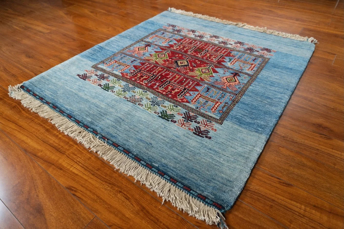 3'8"x4' Qashqaii, Tribal