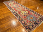 3'2"x9'10" Heriz, Tribal