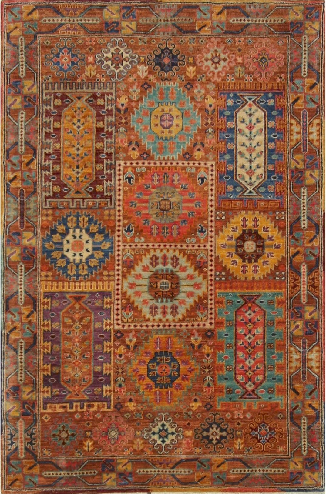 3x5 Caucasian Afghan Tribal Rug