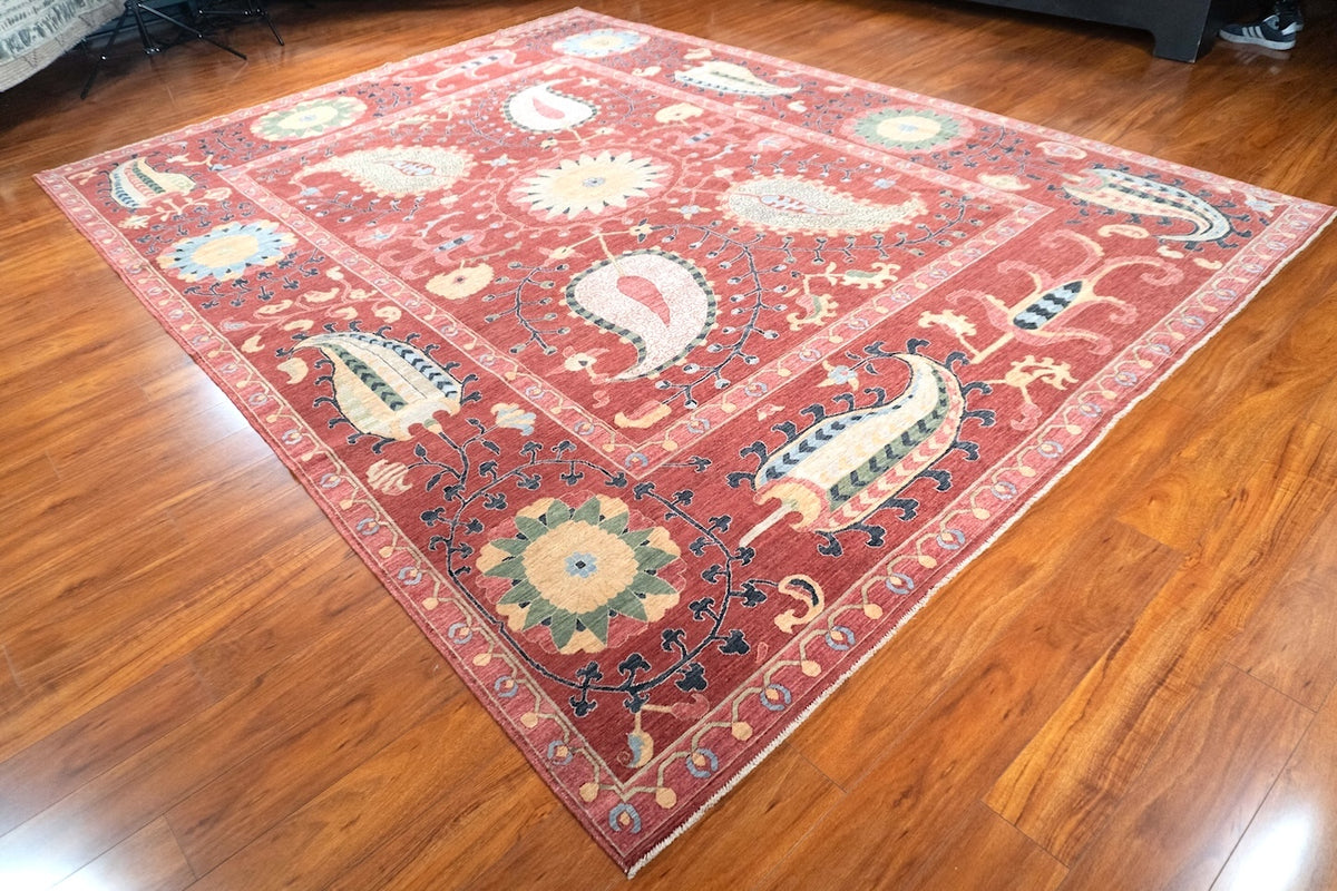 9' x 12' Suzani, Tribal