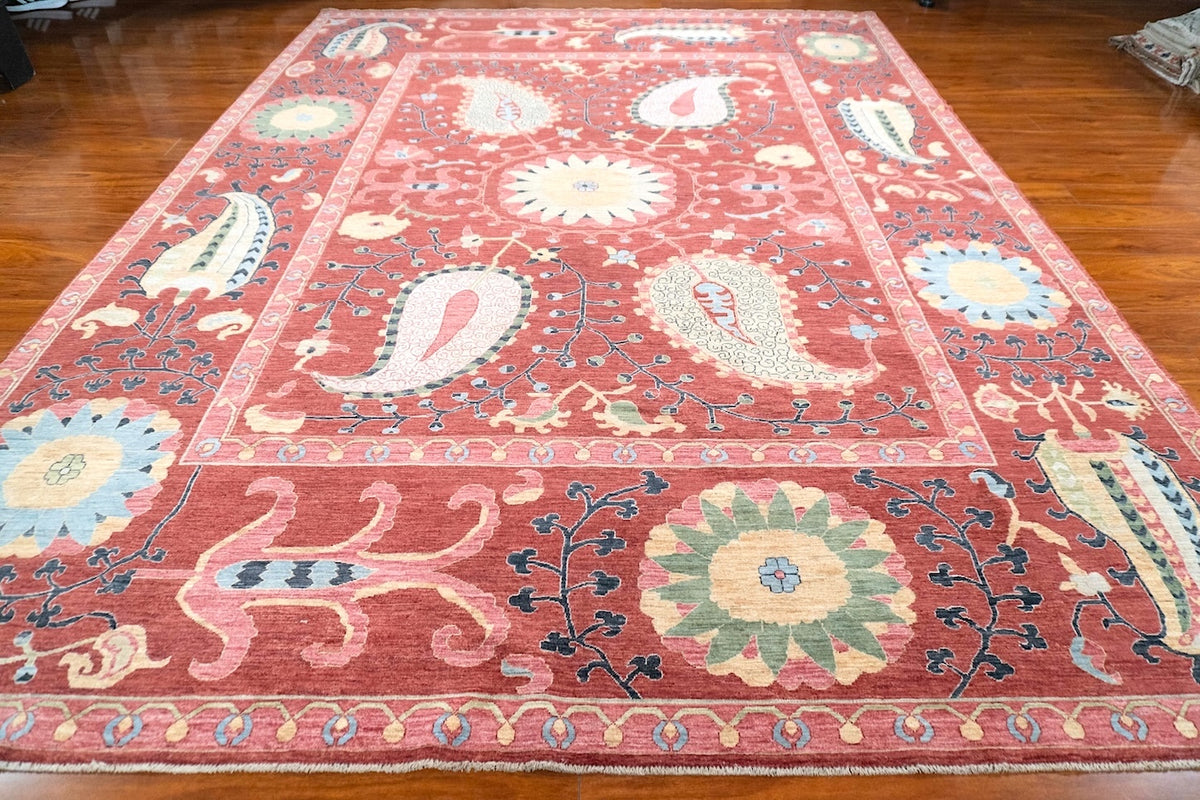 9' x 12' Suzani, Tribal