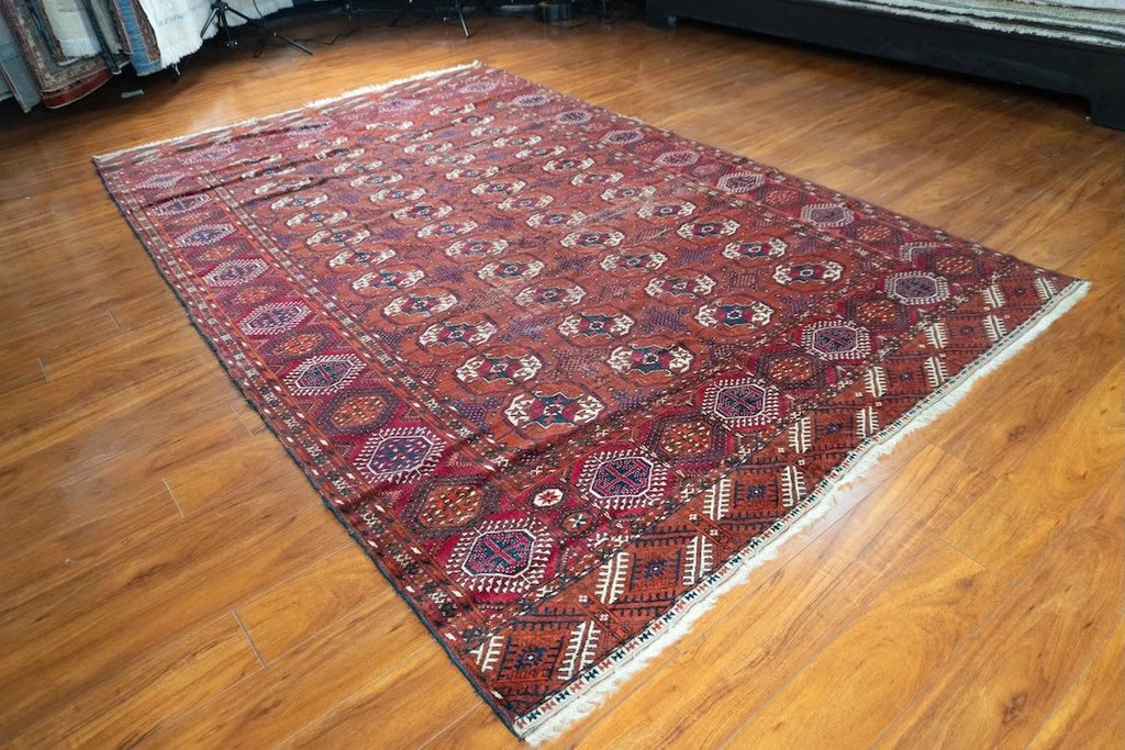 6'4"x10'4" Turkmen, Antique
