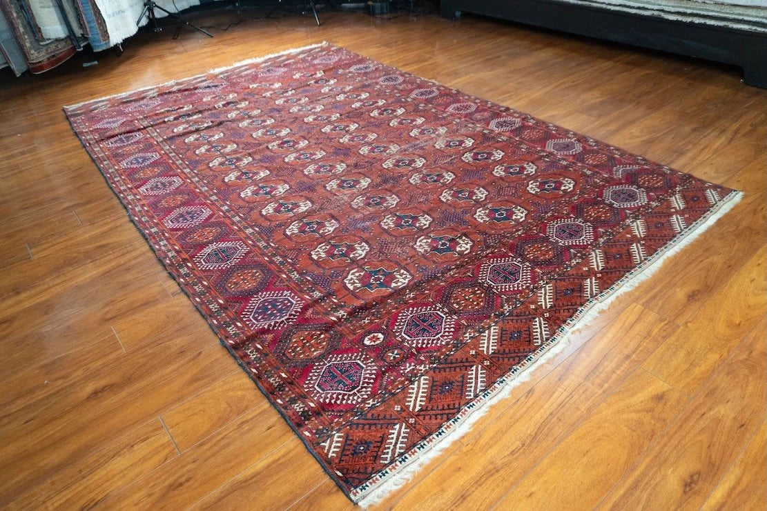 6'4"x10'4" Turkmen, Antique