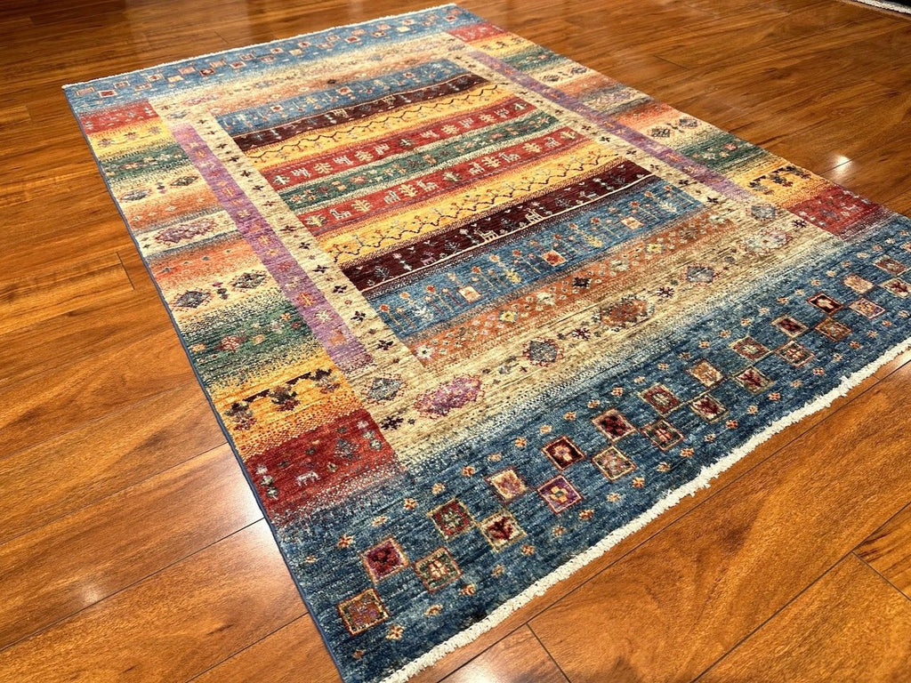 4'3"x6'1" Gabbeh, Tribal