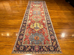 3'2"x9'10" Heriz, Tribal