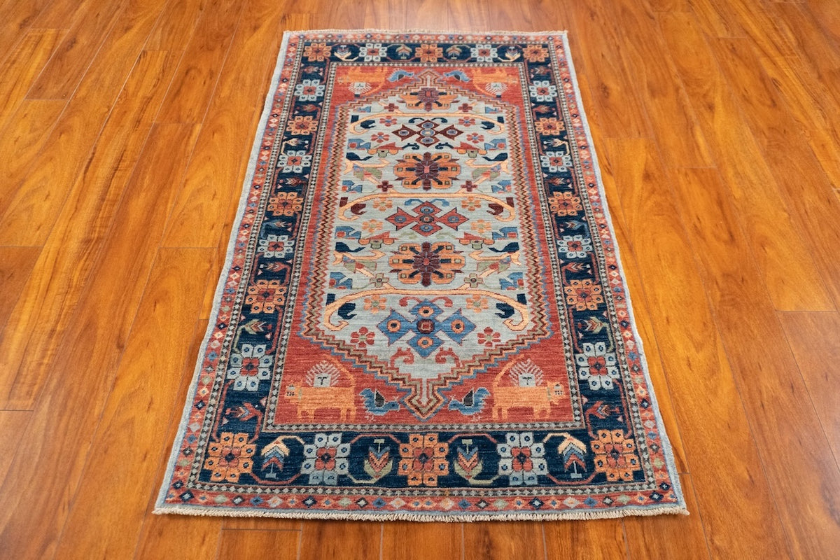 3'1"x 4'11" Qashqaii, Tribal
