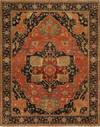 8x10 Serapi Indian Tribal Rug